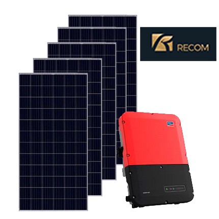 Kit de Inversor SMA y 12 paneles solares RECOM Solar Capacidad 3.8 kW 208-240VAC